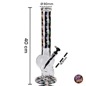Bong teschio di cristallo 40 cm