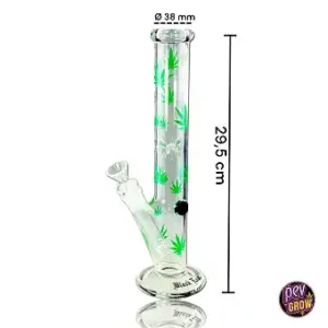 Bong Cristal Ice Black Leaf 38 Cm