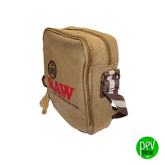 Borsa a tracolla marrone grezzo