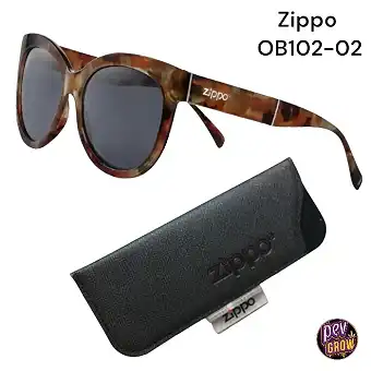 Occhiali da sole Zippo in policarbonato marrone OB102-02